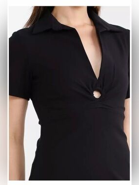 NWT Desigual Keira Black O-Ring Mini Dress XS
